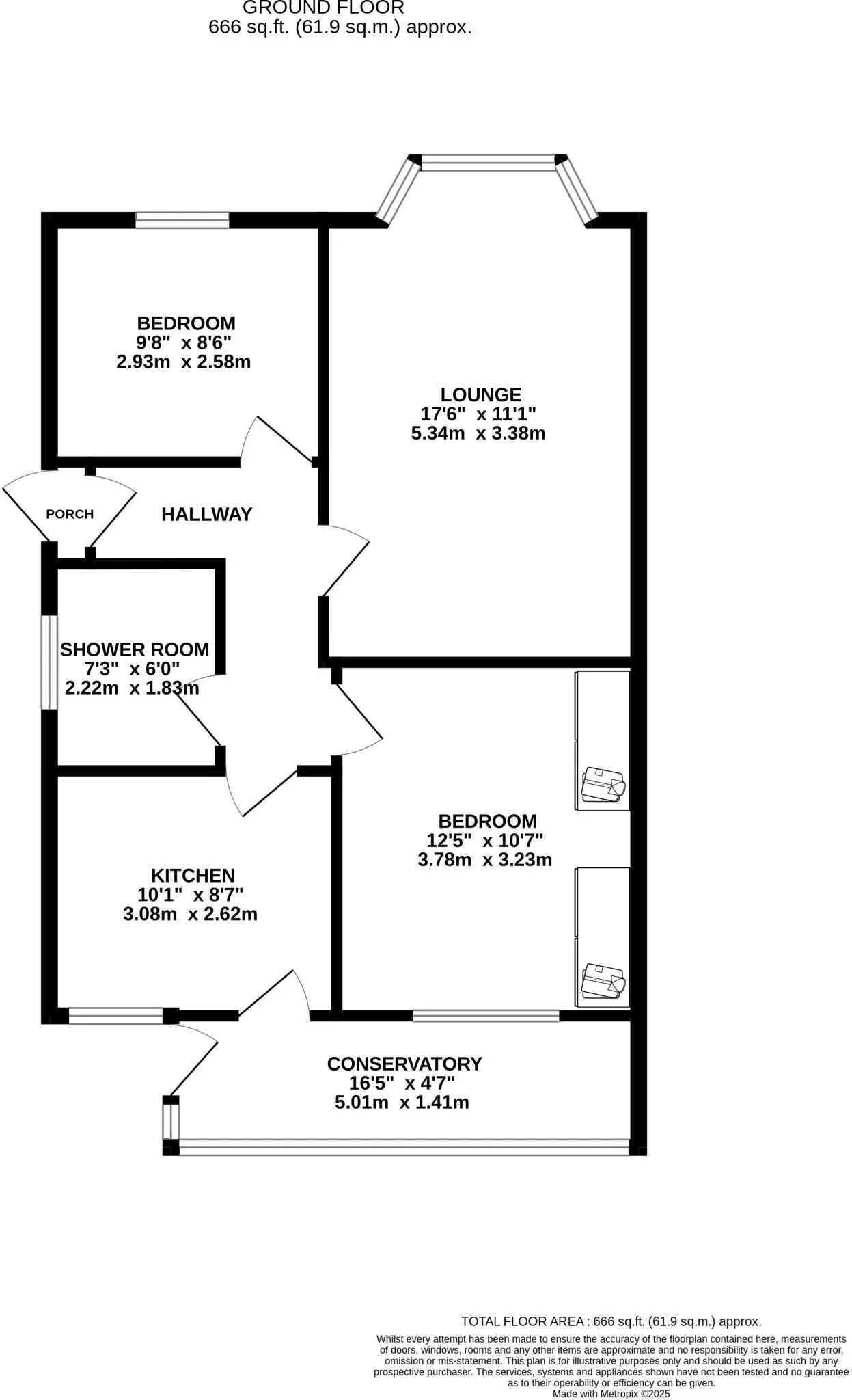 2 bed Semi-Detached Bungalow