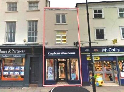 COMMERCIAL INVESTMENT: A FREEHOLD BUILDING ARRANGED OVER THREE FLOOR CURRENTLY LET TO THE CARPHONE WAREHOUSE PRODUCING £27,500 PER ANNUM