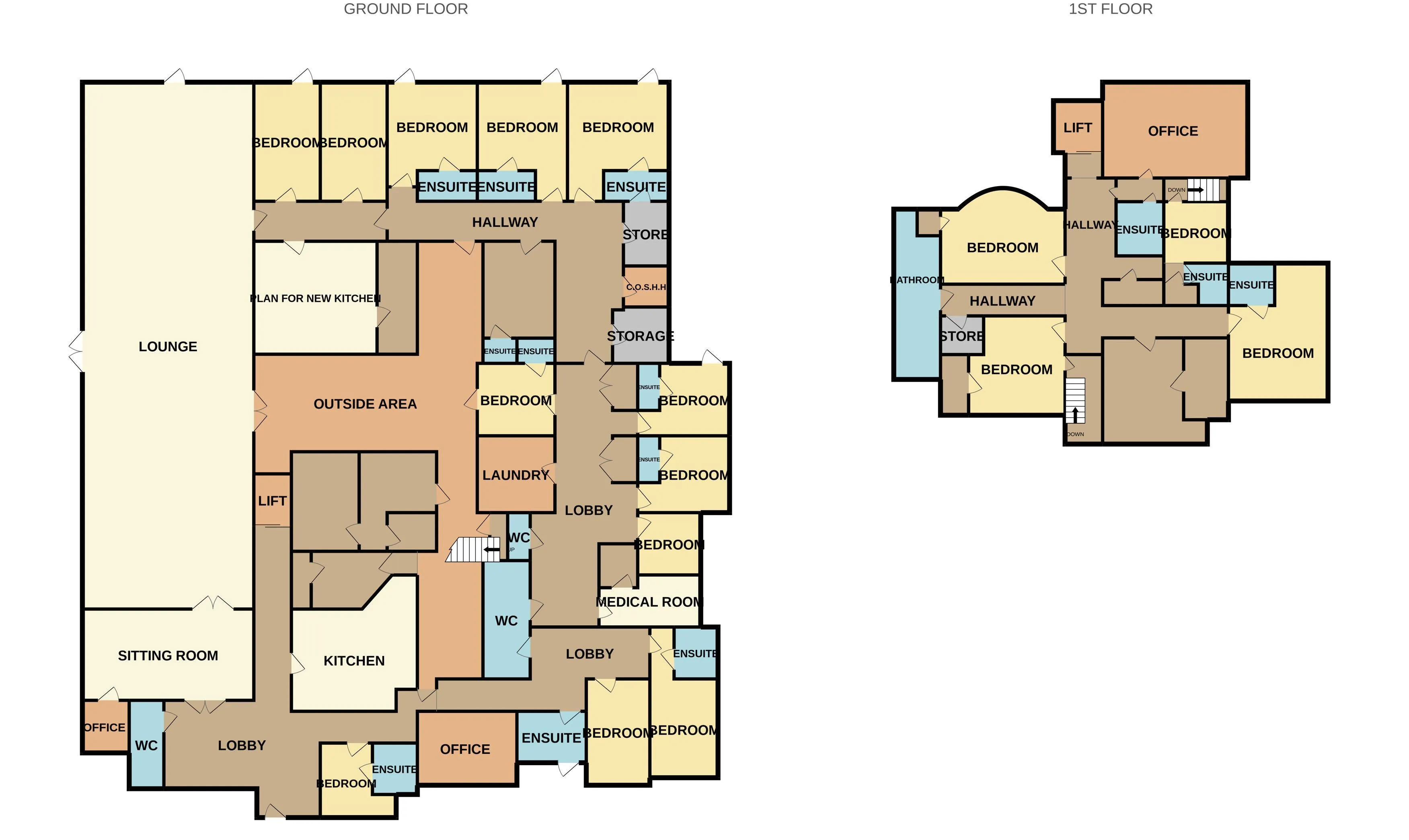 RE DEVELOPMENT OPPORTUNITY: A VACANT DETACHED FORMER CARE HOME APPROX. 12,500 SQ.FT. ON A PLOT OF 0.45 ACRES LOCATED CLOSE TO THE SEAFRONT 
