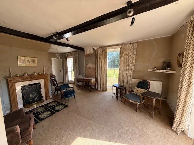 REFURBISHMENT/REDEVELOPMENT: AVAILABLE NOW WITH ALL OFFERS UNDER AUCTION CONDITIONS CONSIDERED: A VACANT SUBSTANTIAL DETACHED PERIOD HOUSE WITH OUTBUILDINGS ON A 1.9 ACRE PLOT IN NEED OF RENOVATION  