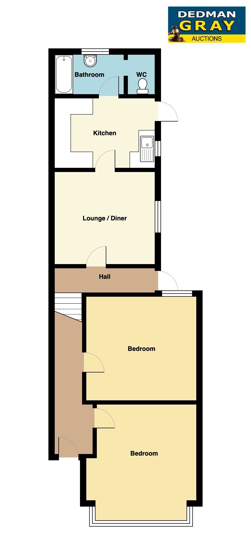 RESIDENTIAL/BUY TO LET INVESTMENT: REQUIRING MODERNISATION IS THIS LEASEHOLD TWO BEDROOM GROUND FLOOR FLAT WITH OWN GARDEN TO REAR.                                                                                                                                                                                                                                                                                                                                                                                                                                                                                                                                        