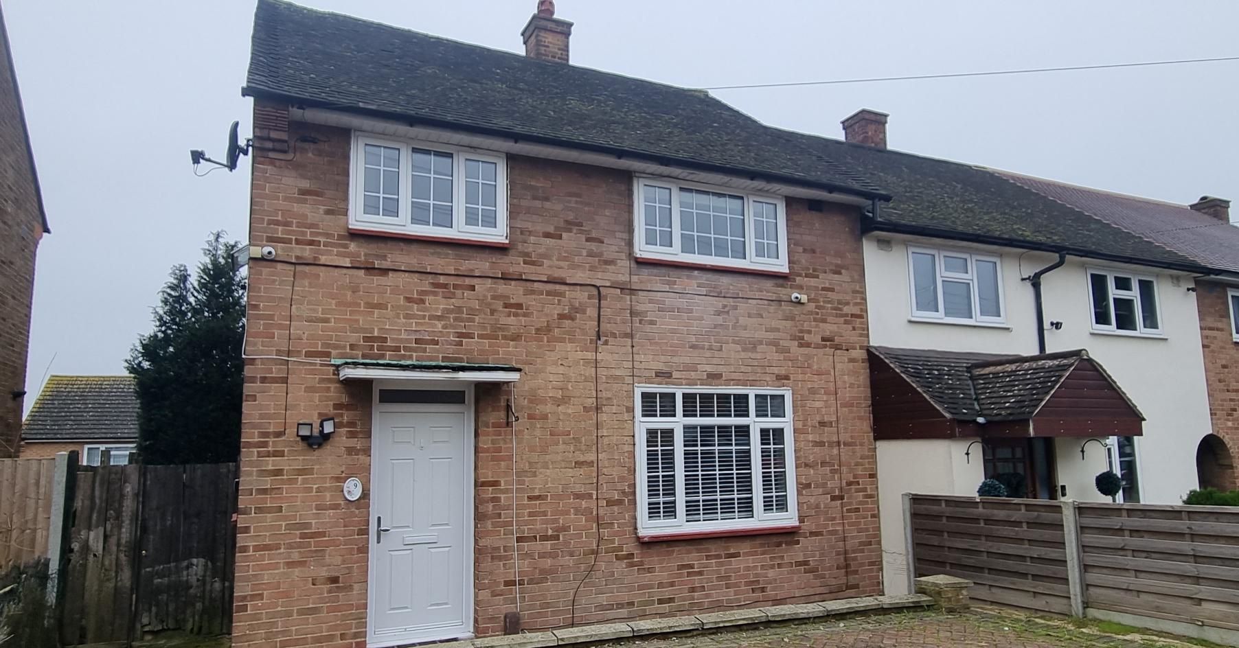 RESIDENTIAL INVESTMENT: A VACANT FREEHOLD THREE BEDROOM END TERRACE HOUSE IN HAROLD HILL CLOSE TO A12 AND M25 IN NEED OF SOME REFURBISHMENT