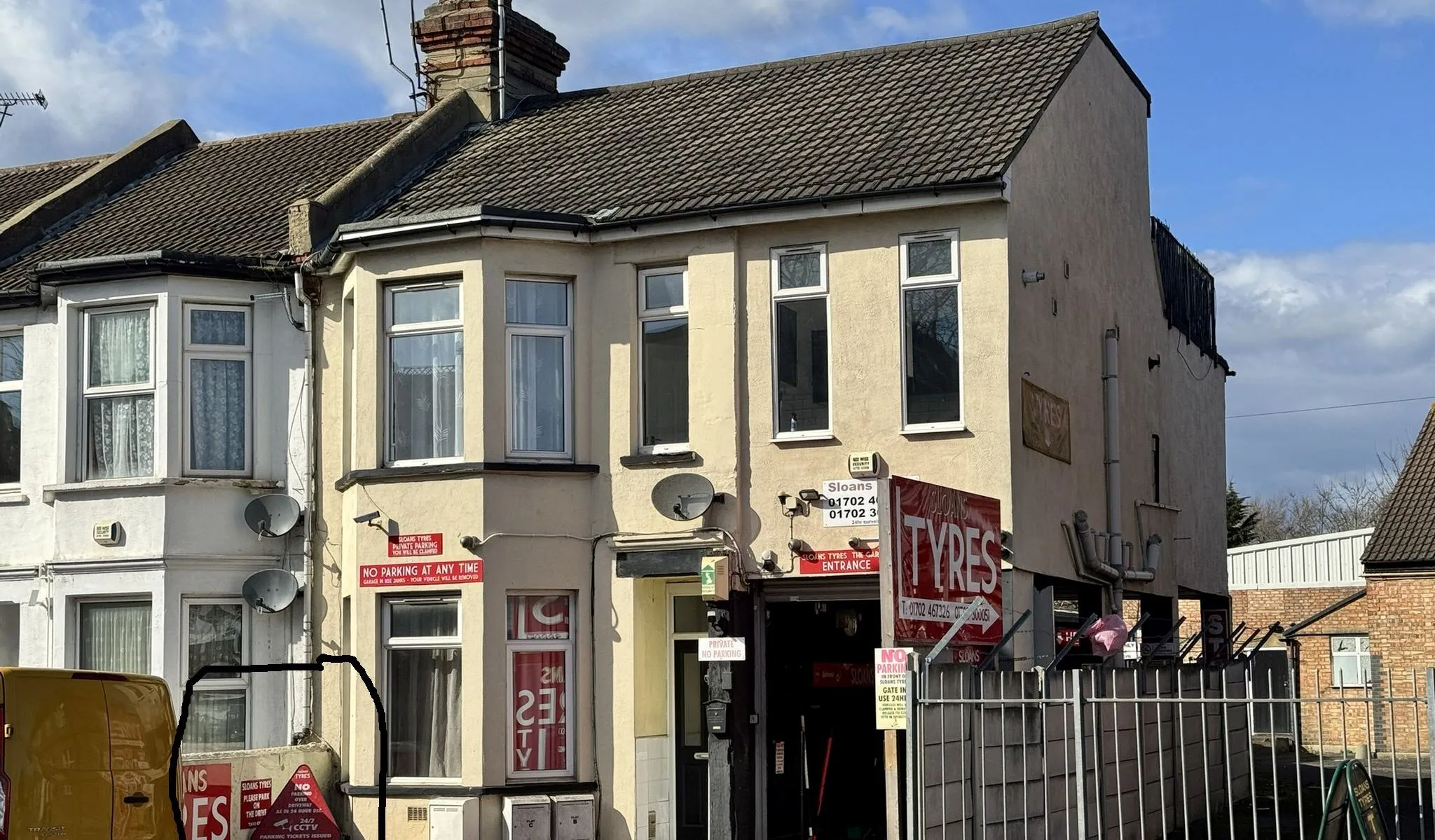 INVESTMENT/DEVELOPMENT: A FREEHOLD BUILDING OF 3 FLATS AND COMMERCIAL WORKSHOP WITH REAR YARD THAT BENEFITS FROM PLANNING PERMISSION