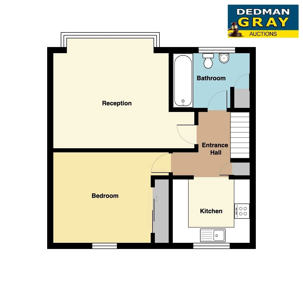 RESIDENTIAL INVESTMENT:  VACANT LEASEHOLD ONE BEDROOM FIRST FLOOR APARTMENT WITH PLANNING FOR A LOFT ROOM AND OFF STREET PARKING