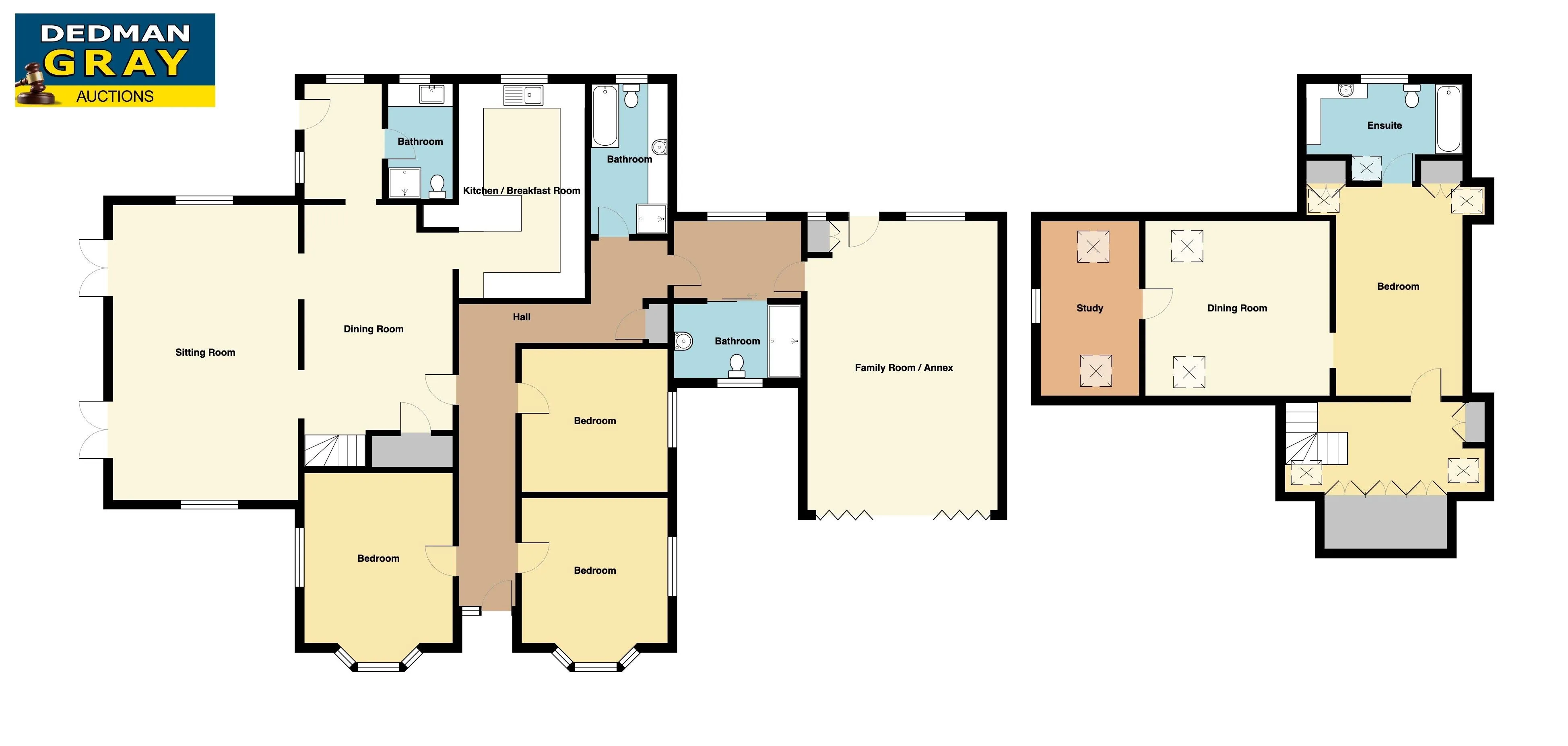 RESIDENTIAL: A WELL PRESENTED SPACIOUS FAMILY HOME WITH ANNEX AND DOUBLE CARPORT ON PLOT JUST UNDER ONE ACRE IN SIZE IN POPULAR SEMI RURAL LOCATION