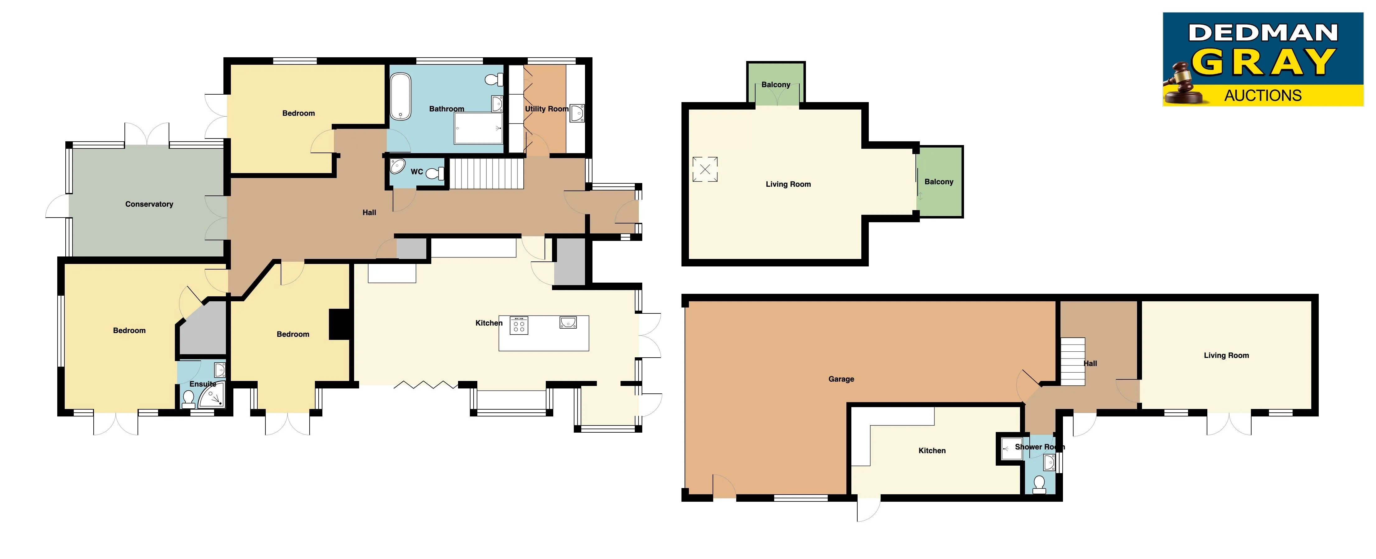 RESIDENTIAL INVESTMENT : VACANT DETACHED HOUSE SET IN GROUNDS OF AROUND 2 ACRES WITH LARGE DETACHED SELF CONTAINED ANNEX AND TRIPLE GARAGE