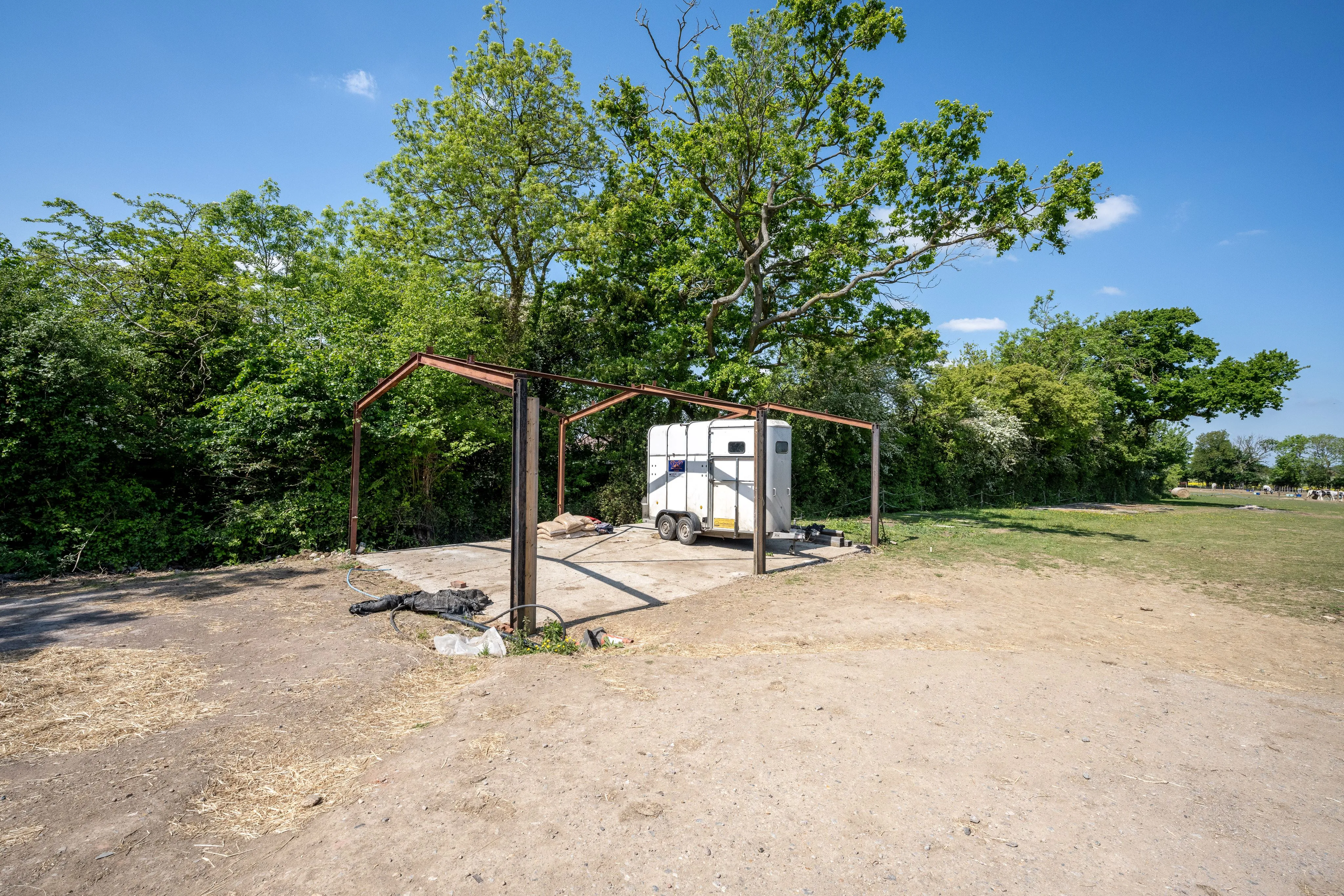 POTENTIAL DEVELOPMENT: A 2 ACRE PARCEL OF FREEHOLD LAND WITH ROAD ACCESS 1037 SQUARE FOOT BRICK BUILT BARN PLUS STRUCTURE FOR ADDITIONAL BUILDING
