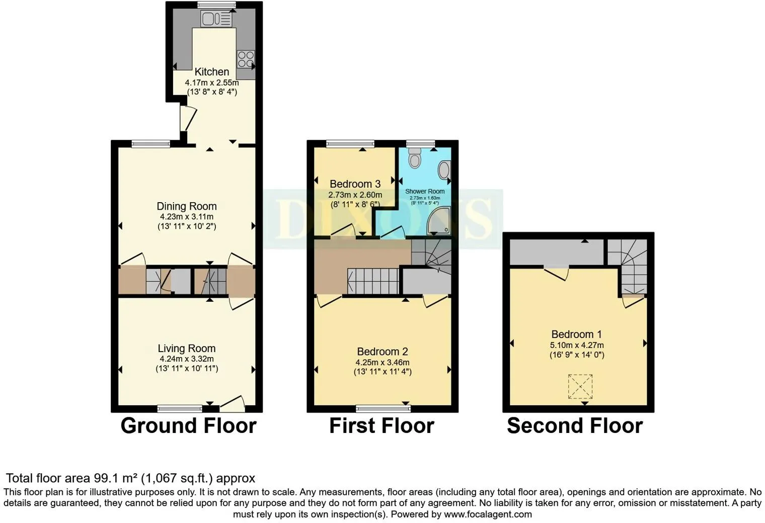3 bed End of Terrace
