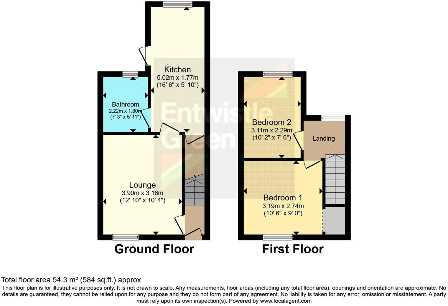 2 bed End of Terrace