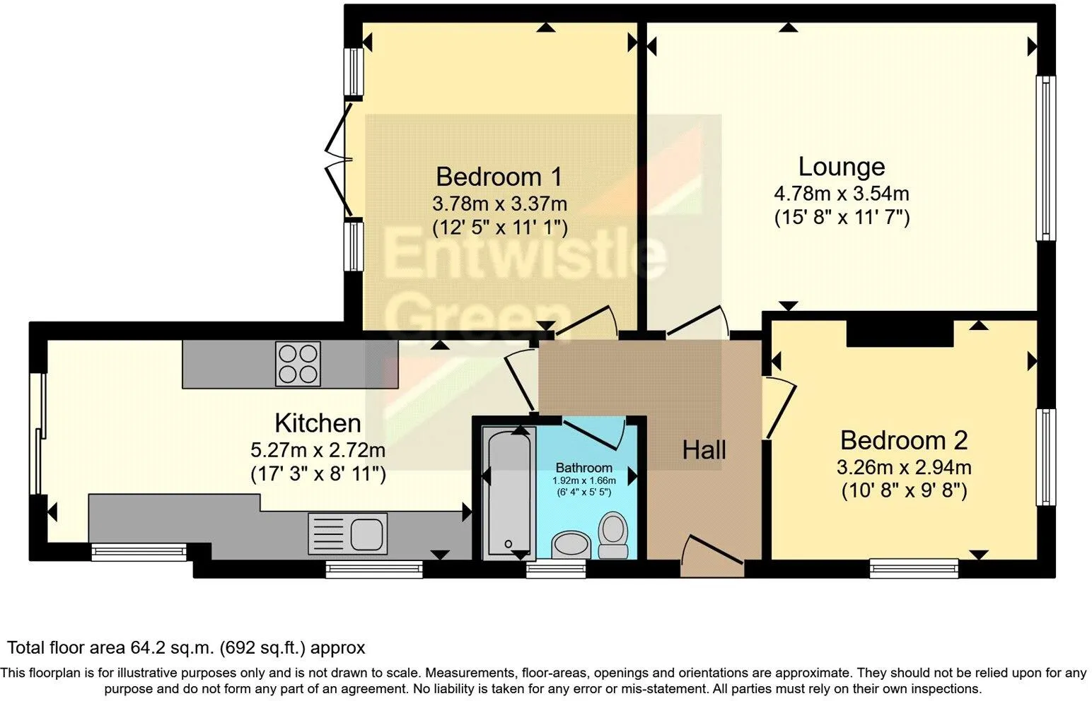 2 bed Semi-Detached Bungalow