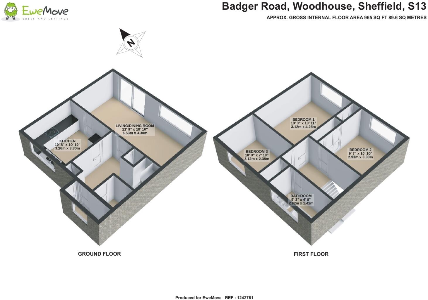 3 bed Semi-Detached