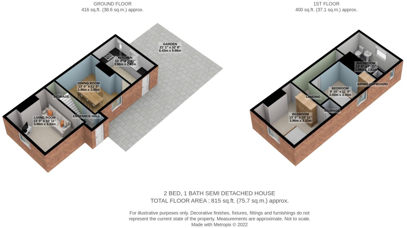 2 bed Semi-Detached