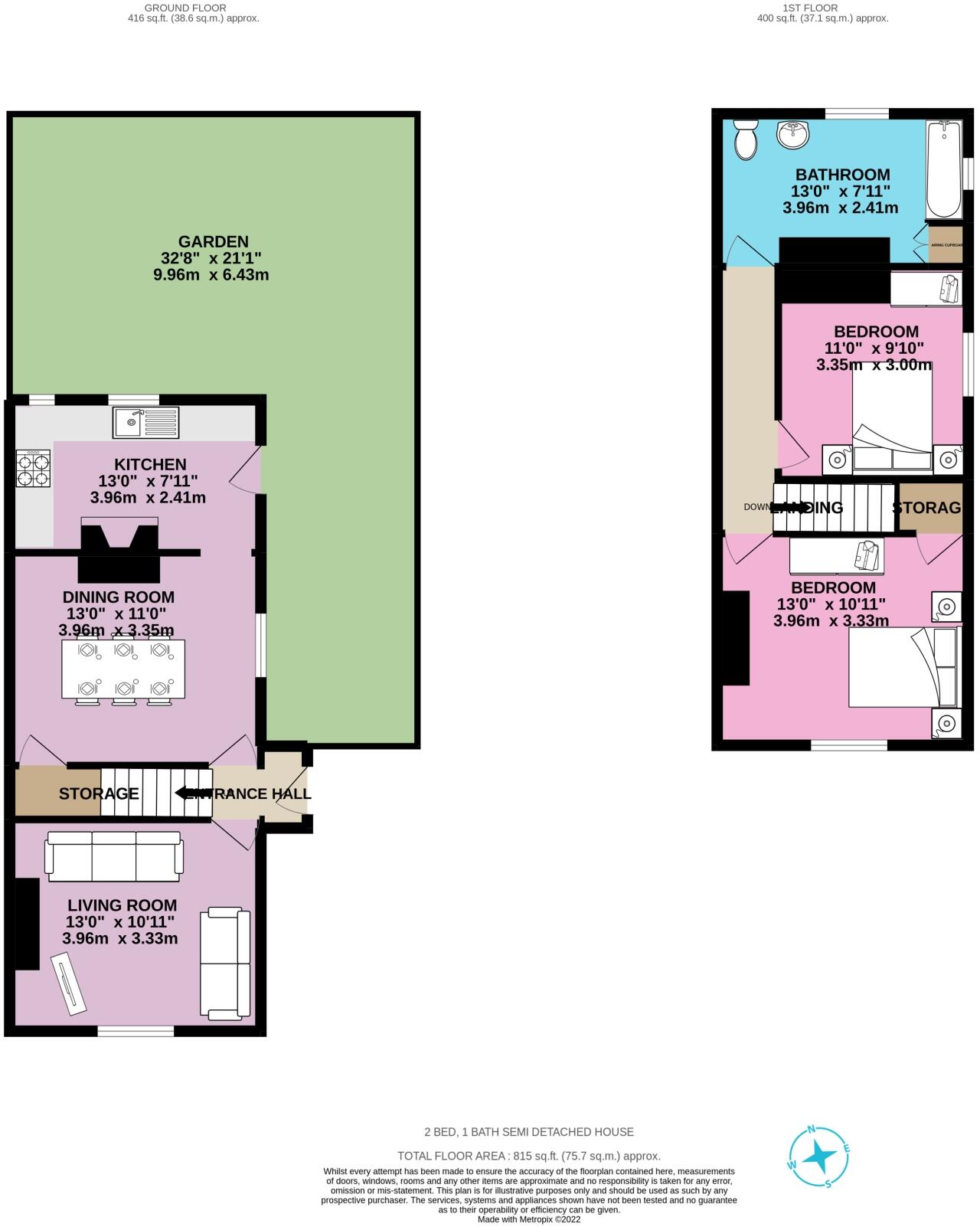 2 bed Semi-Detached