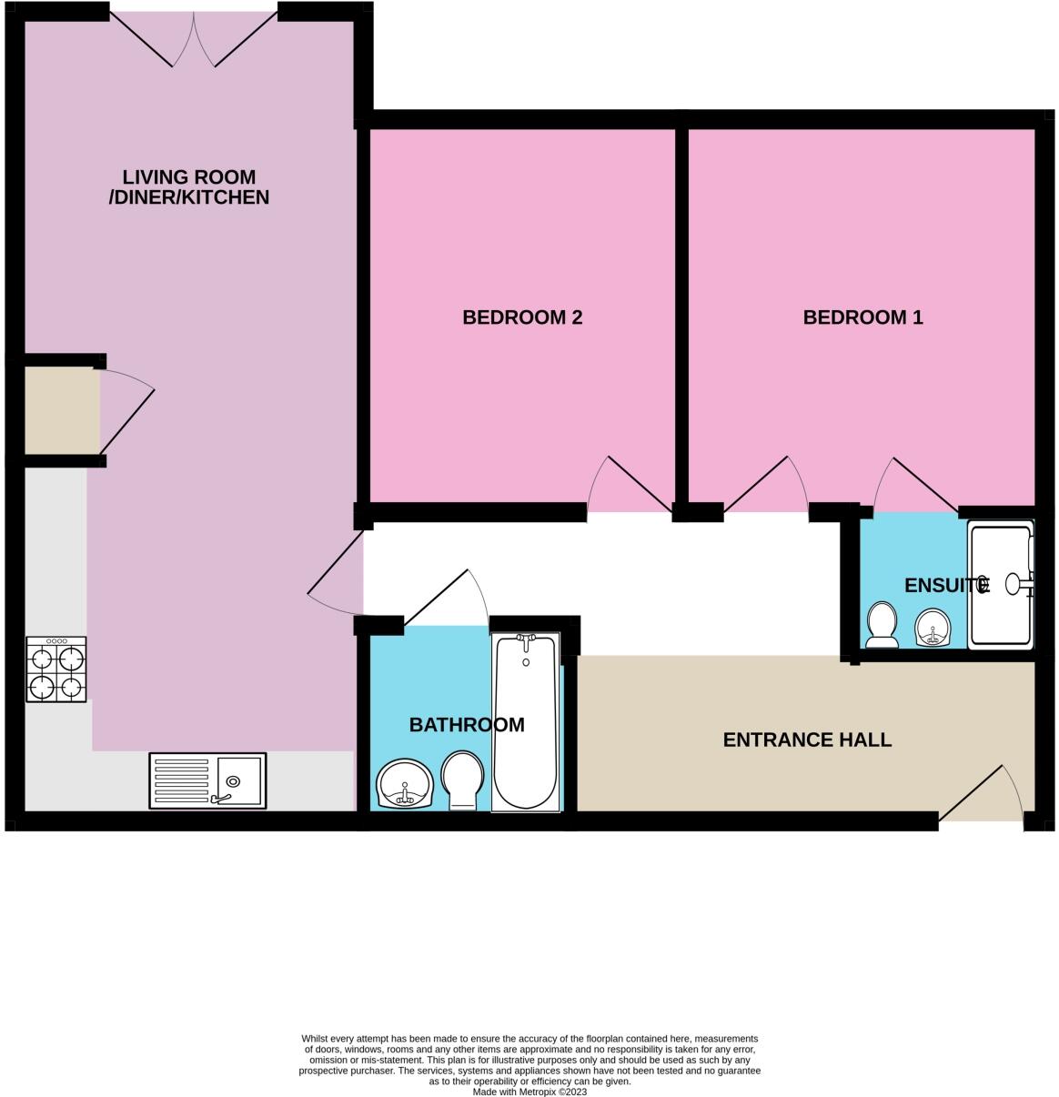 2 bed Block of Apartments