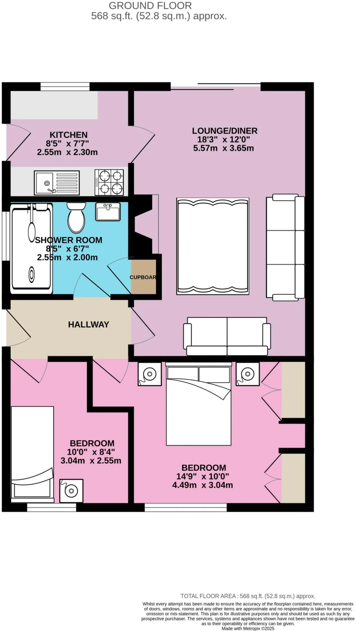 2 bed Semi-Detached Bungalow