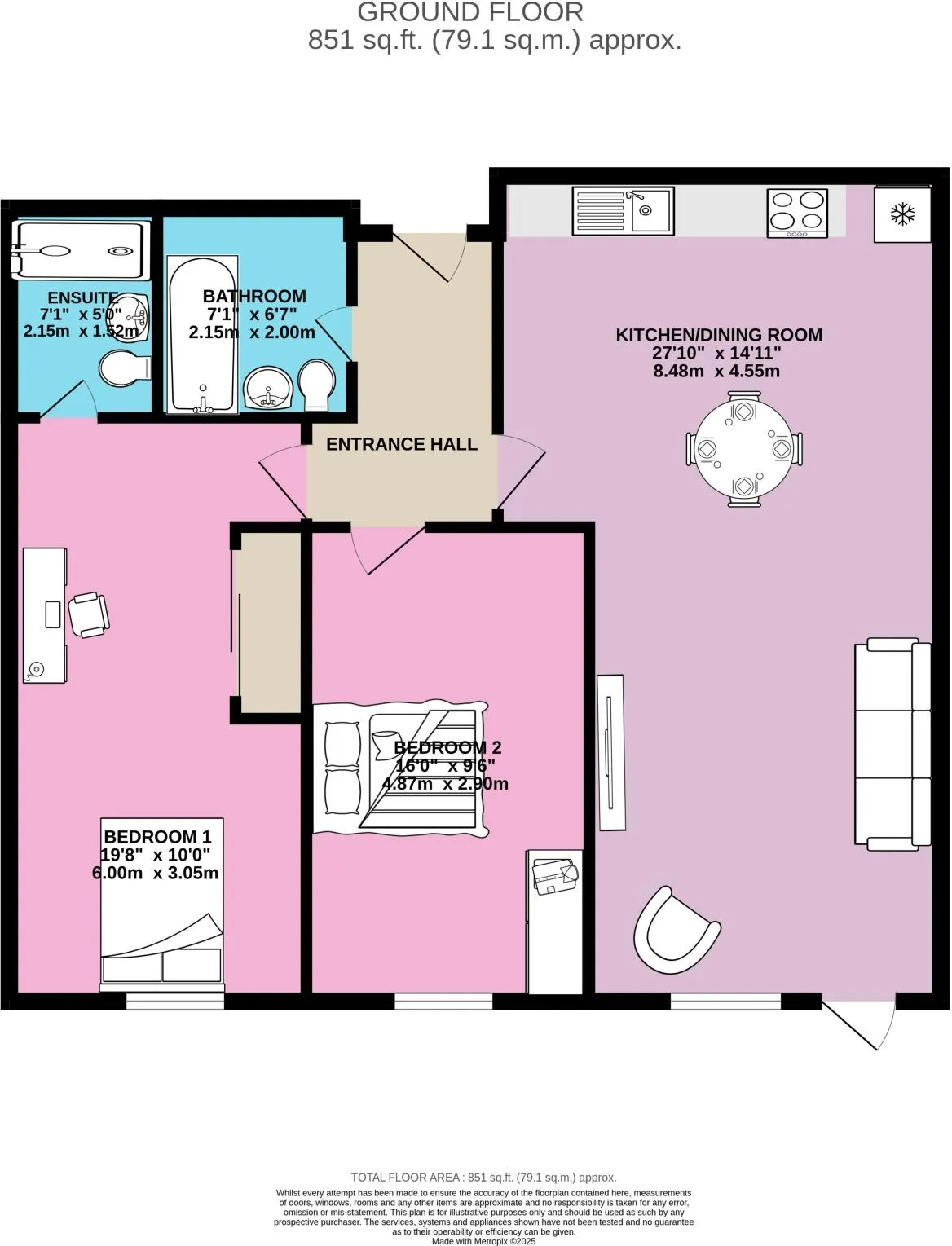 2 bed Block of Apartments