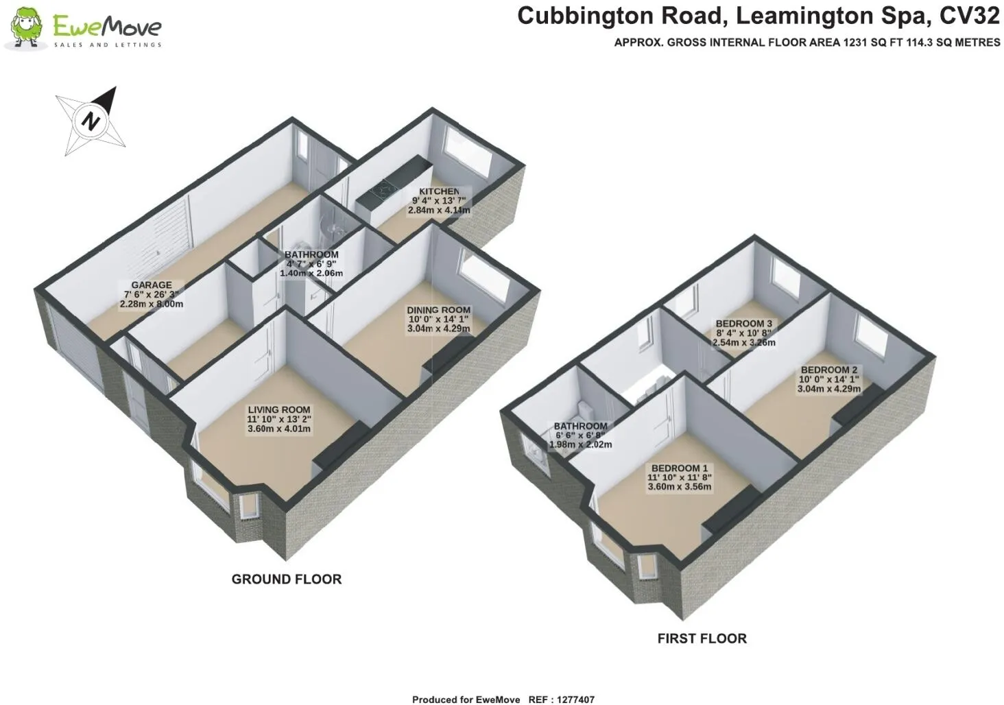 3 bed Semi-Detached