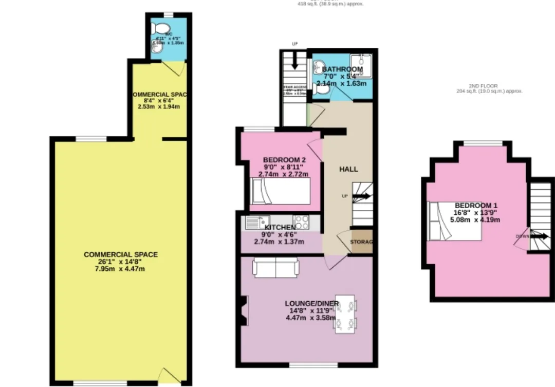 2 bed Mixed Use