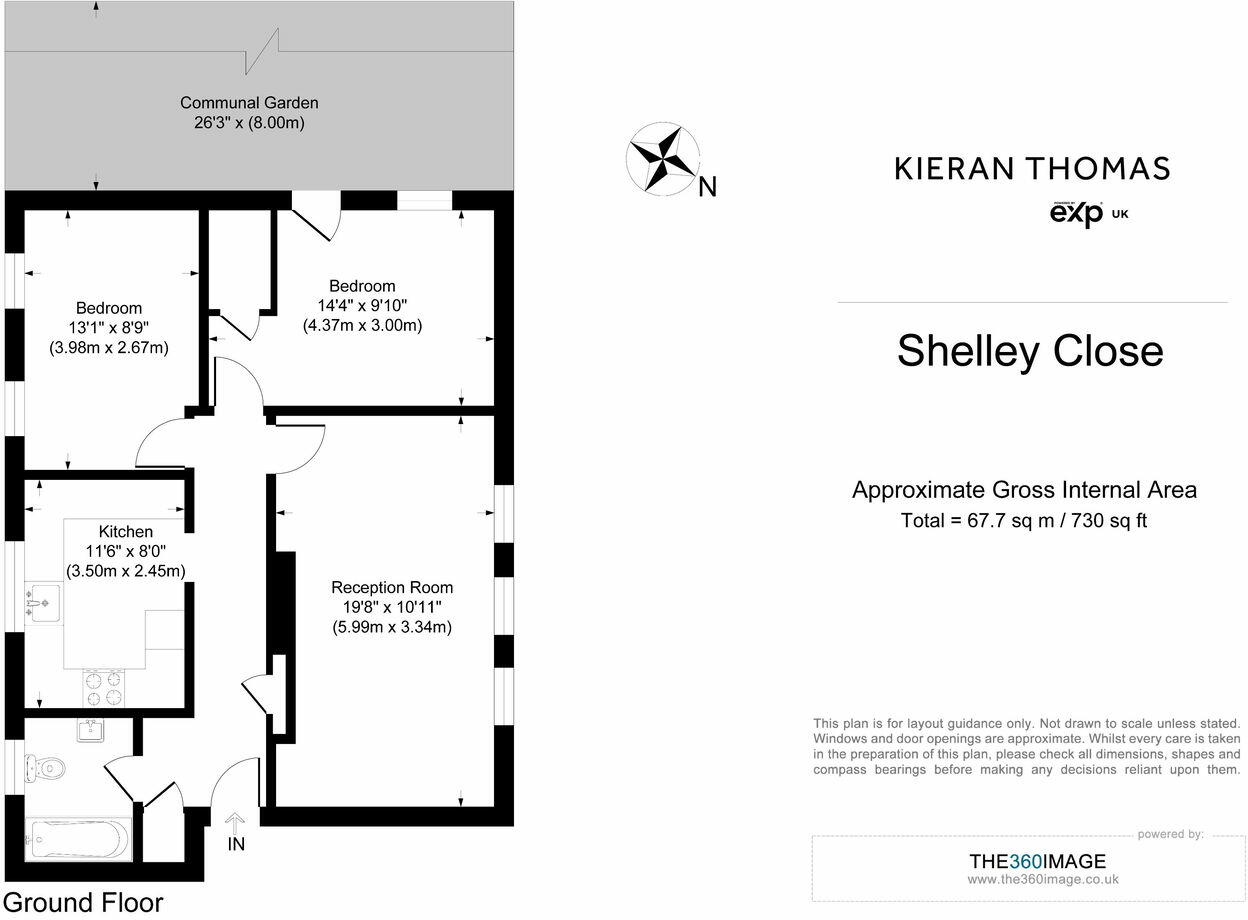2 bed Ground Flat