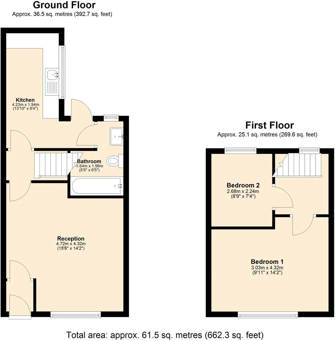 2 bed Terraced