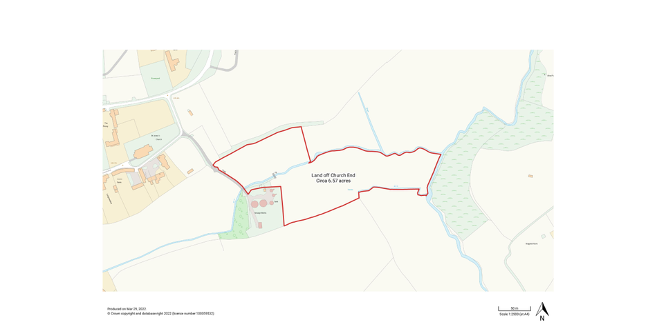 Approximately 6.57 acres of permanent pasture on the edge of this popular village.