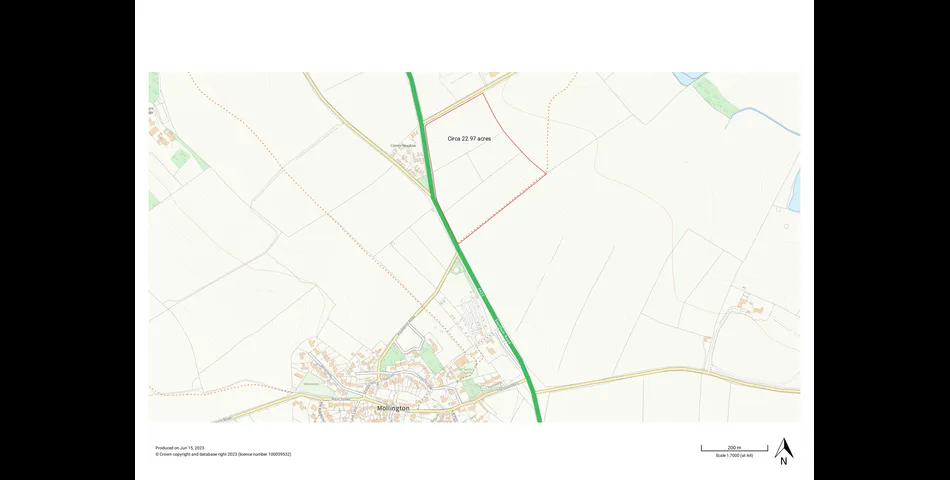 About 22.97 acres of land off Southam Road, Mollington, Oxfordshire, OX17 1ND