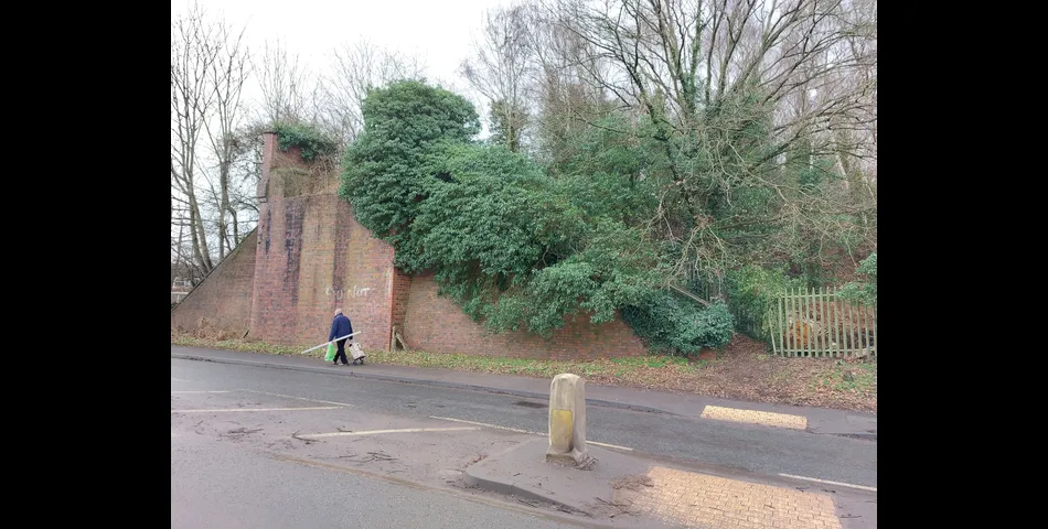 About 4.3 acres of tree covered former railway embankment