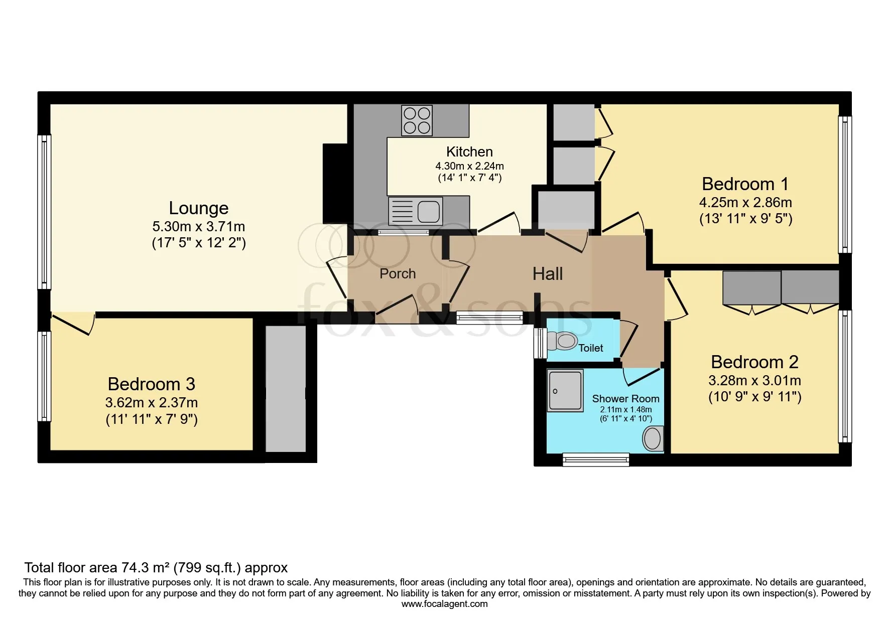 3 bed Semi-Detached Bungalow