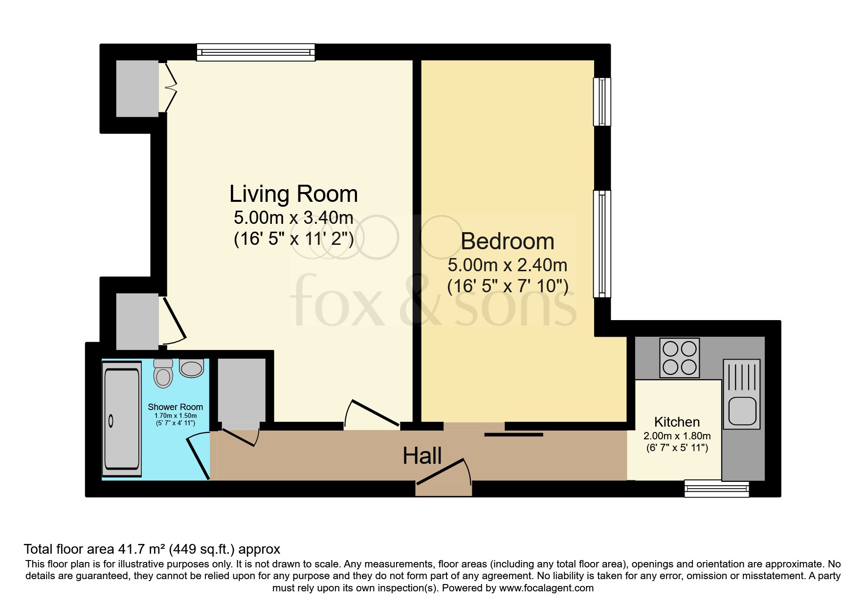 1 bed Ground Flat