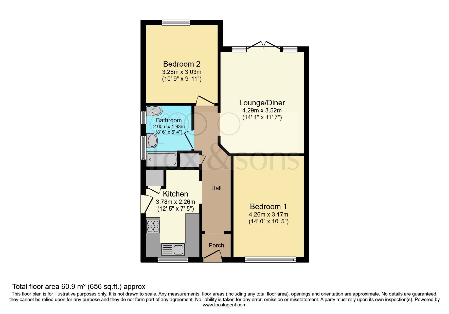 2 bed Semi-Detached Bungalow