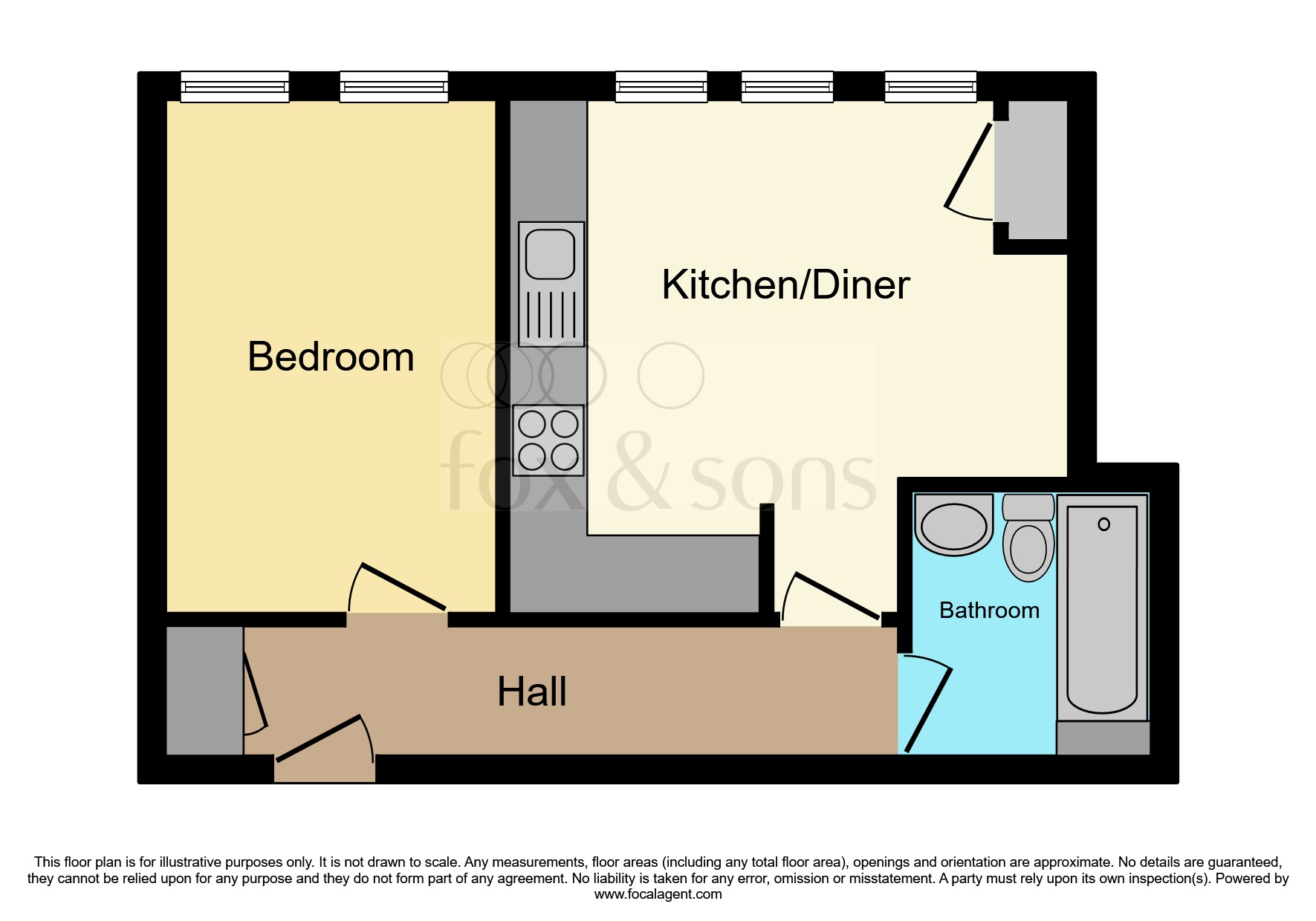 1 bed Ground Flat