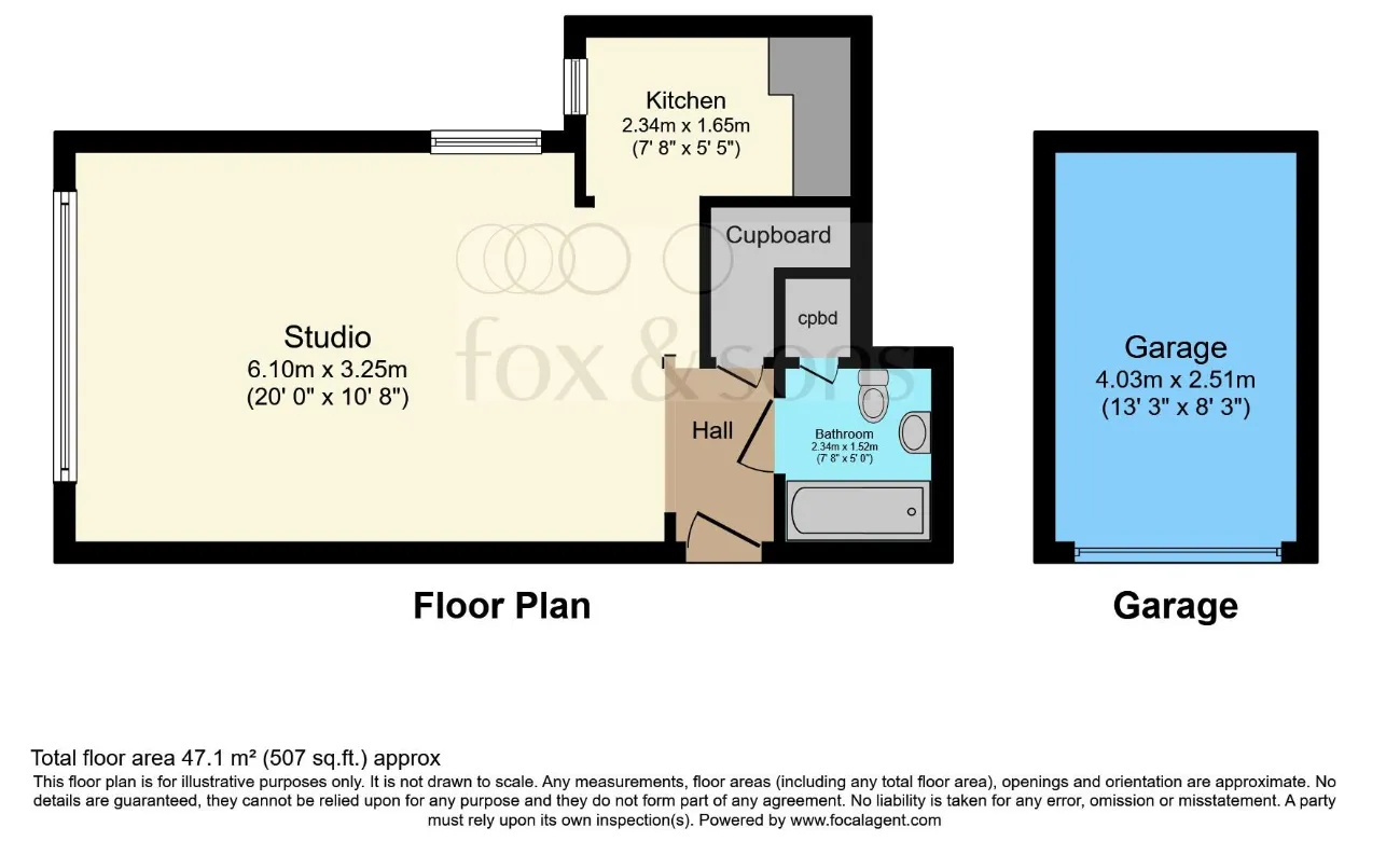 1 bed Ground Flat