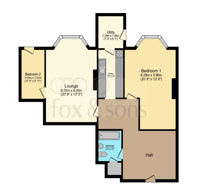 1 bed Ground Flat