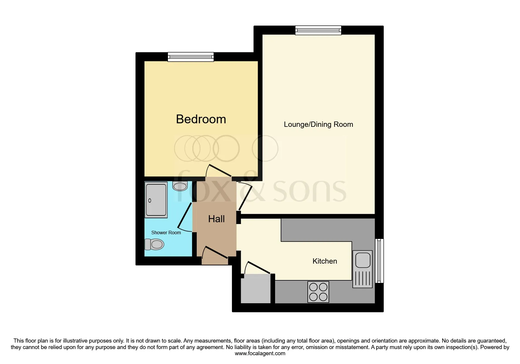 1 bed Ground Flat