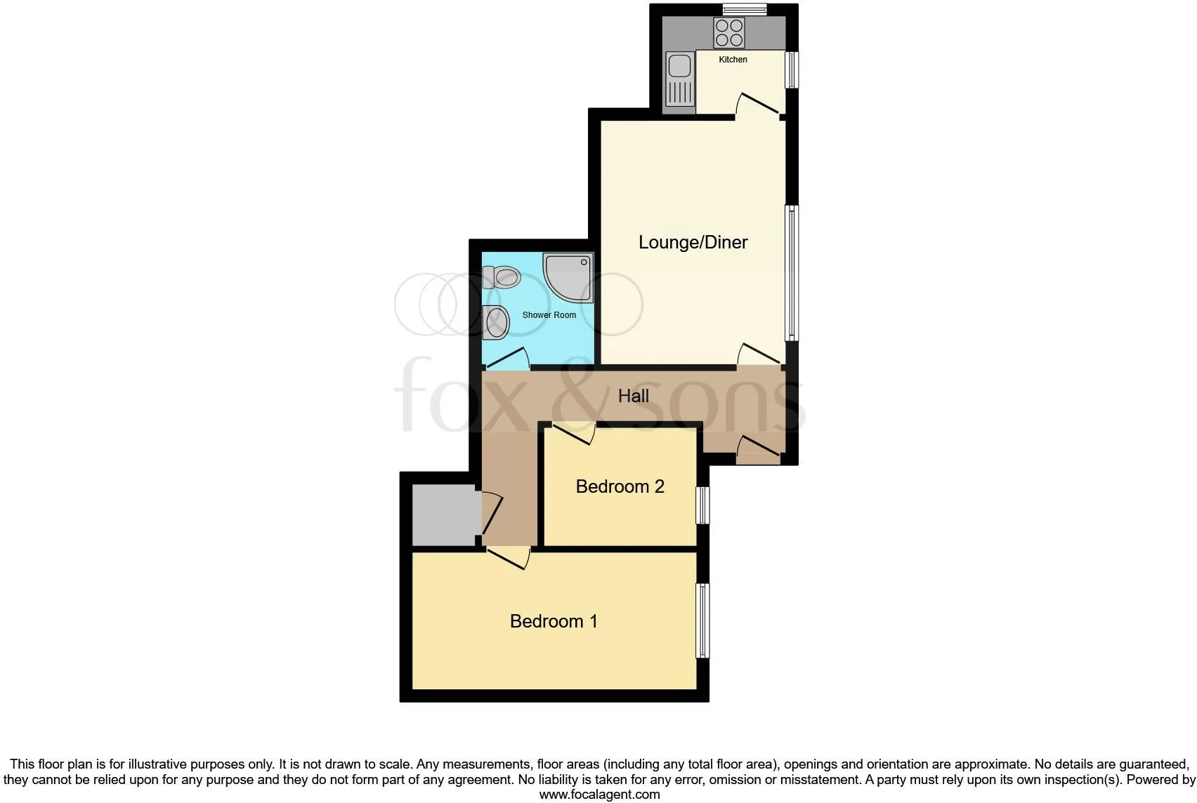 2 bed Ground Flat