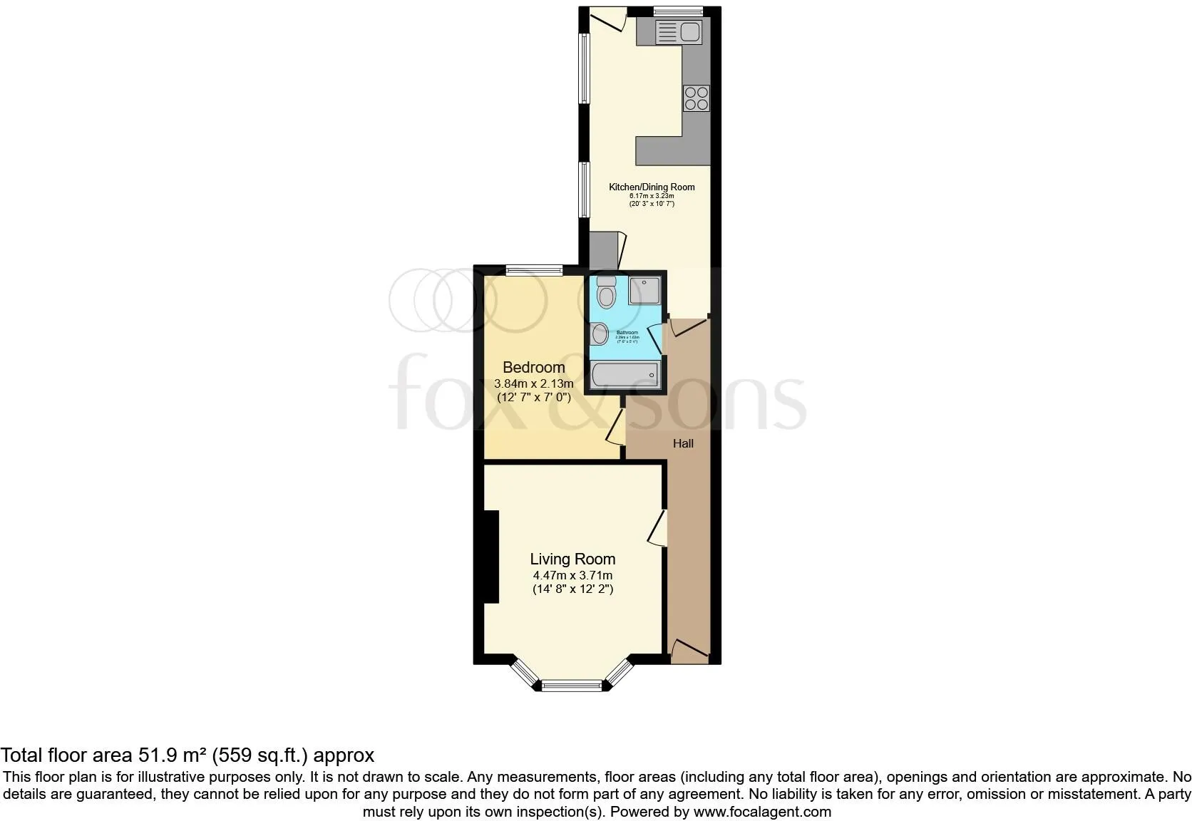 2 bed Ground Flat