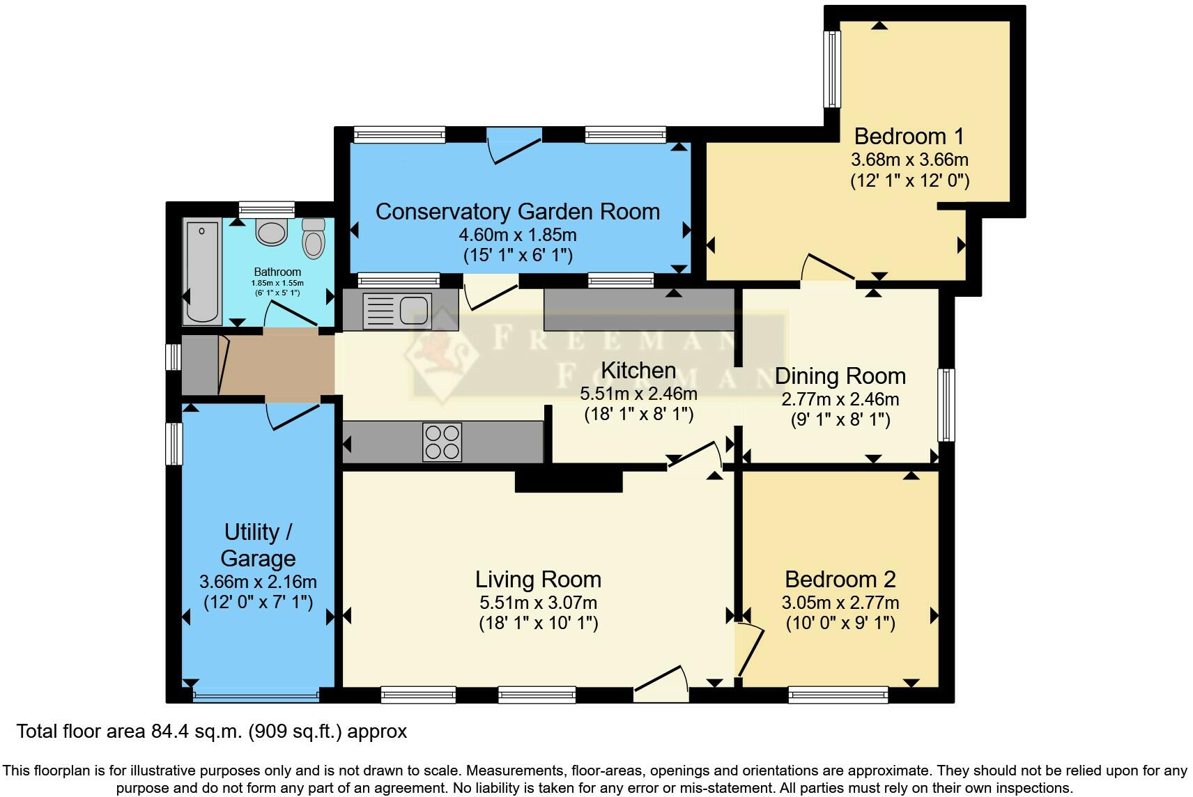 2 bed Detached Bungalow