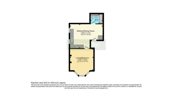 1 bed Ground Flat