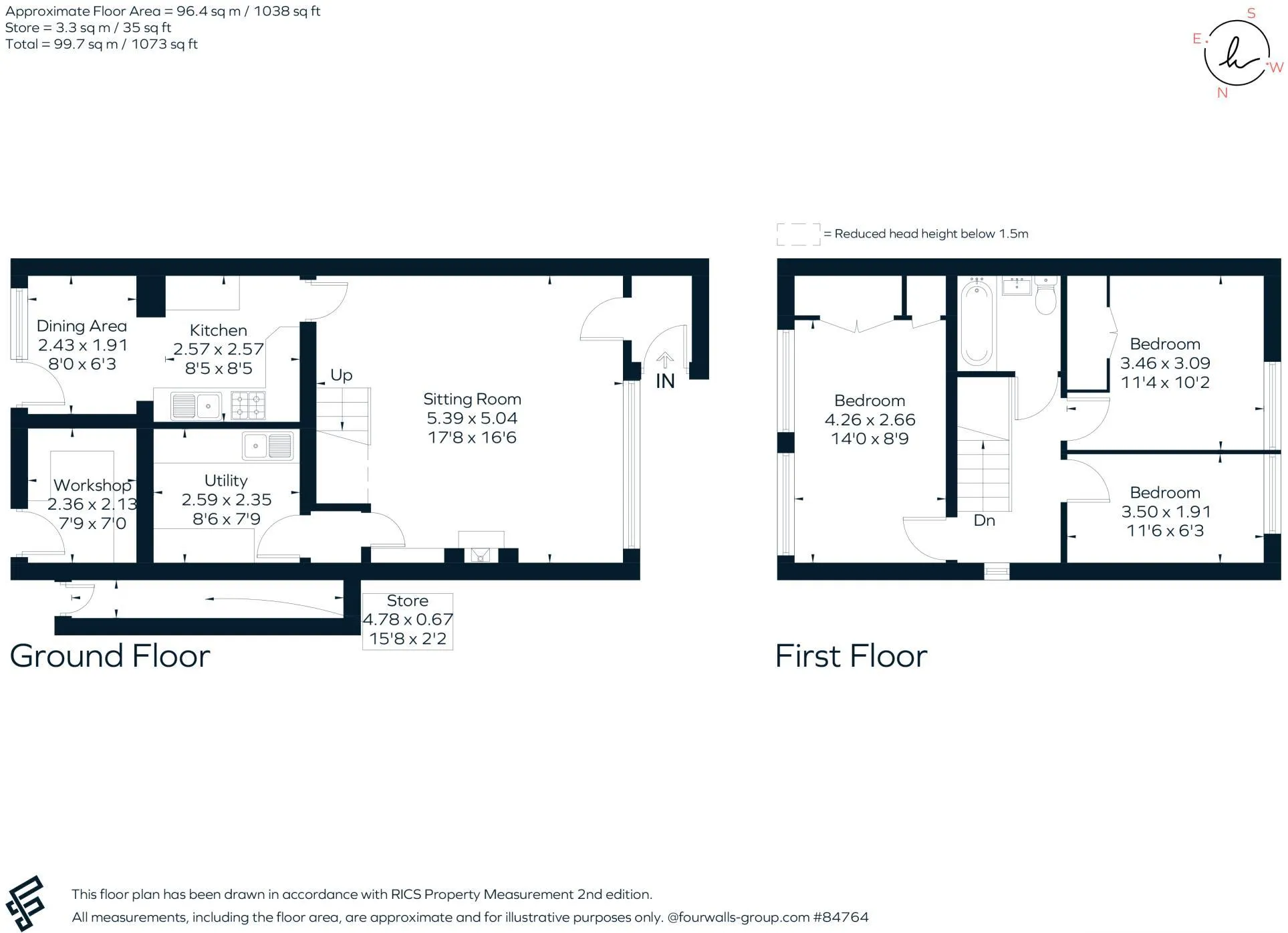 3 bed End of Terrace