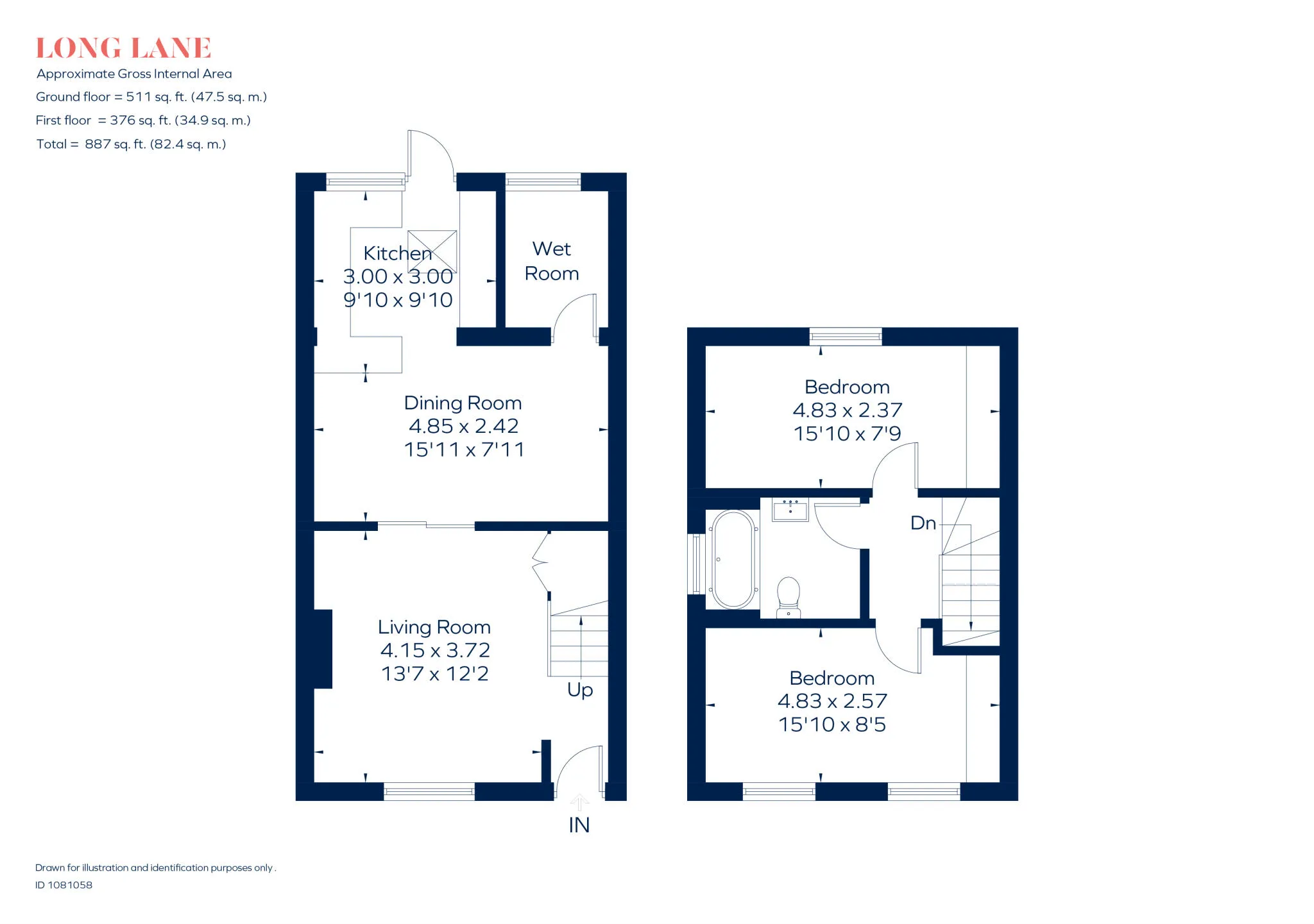 2 bed End of Terrace