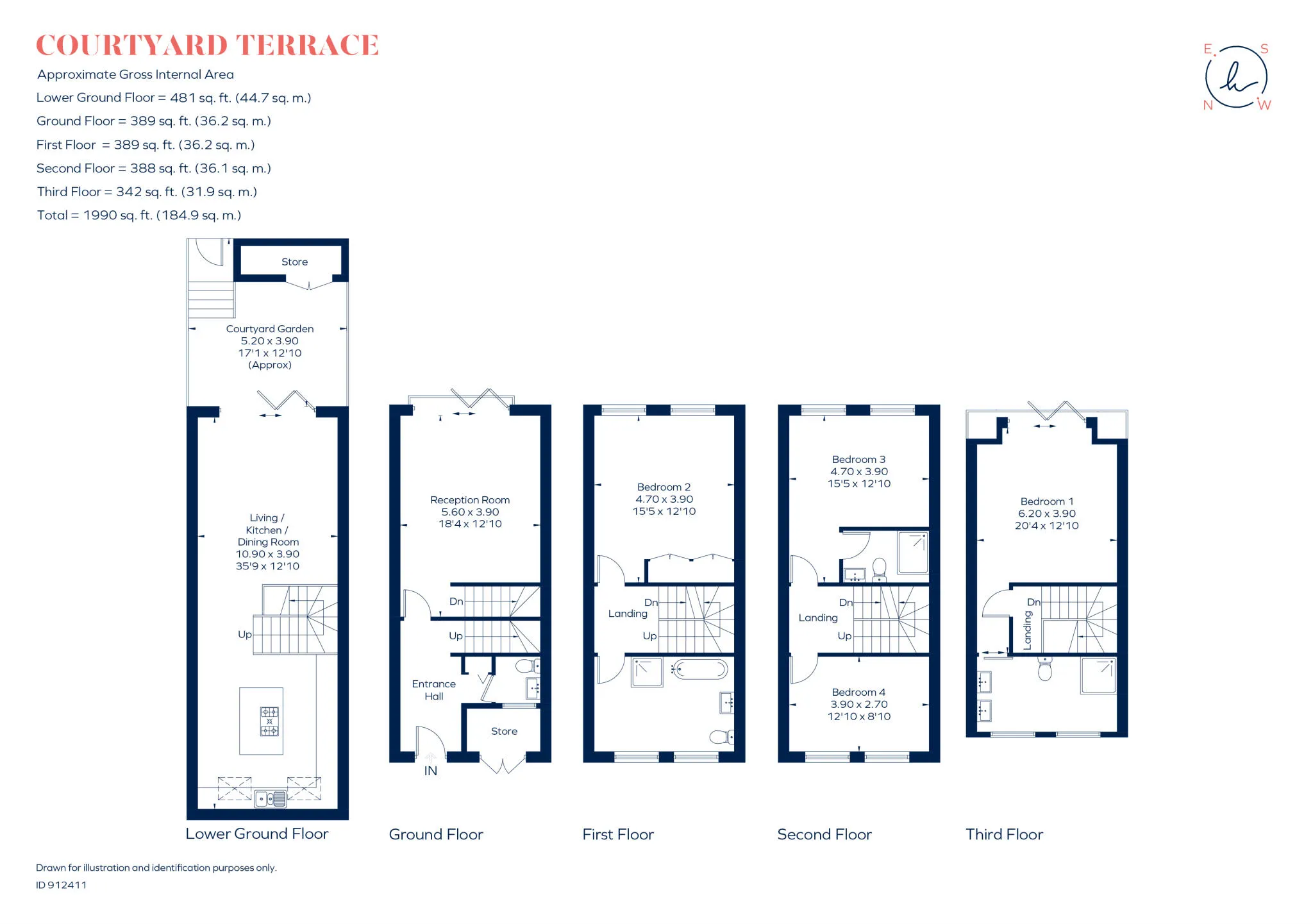 4 bed Town House