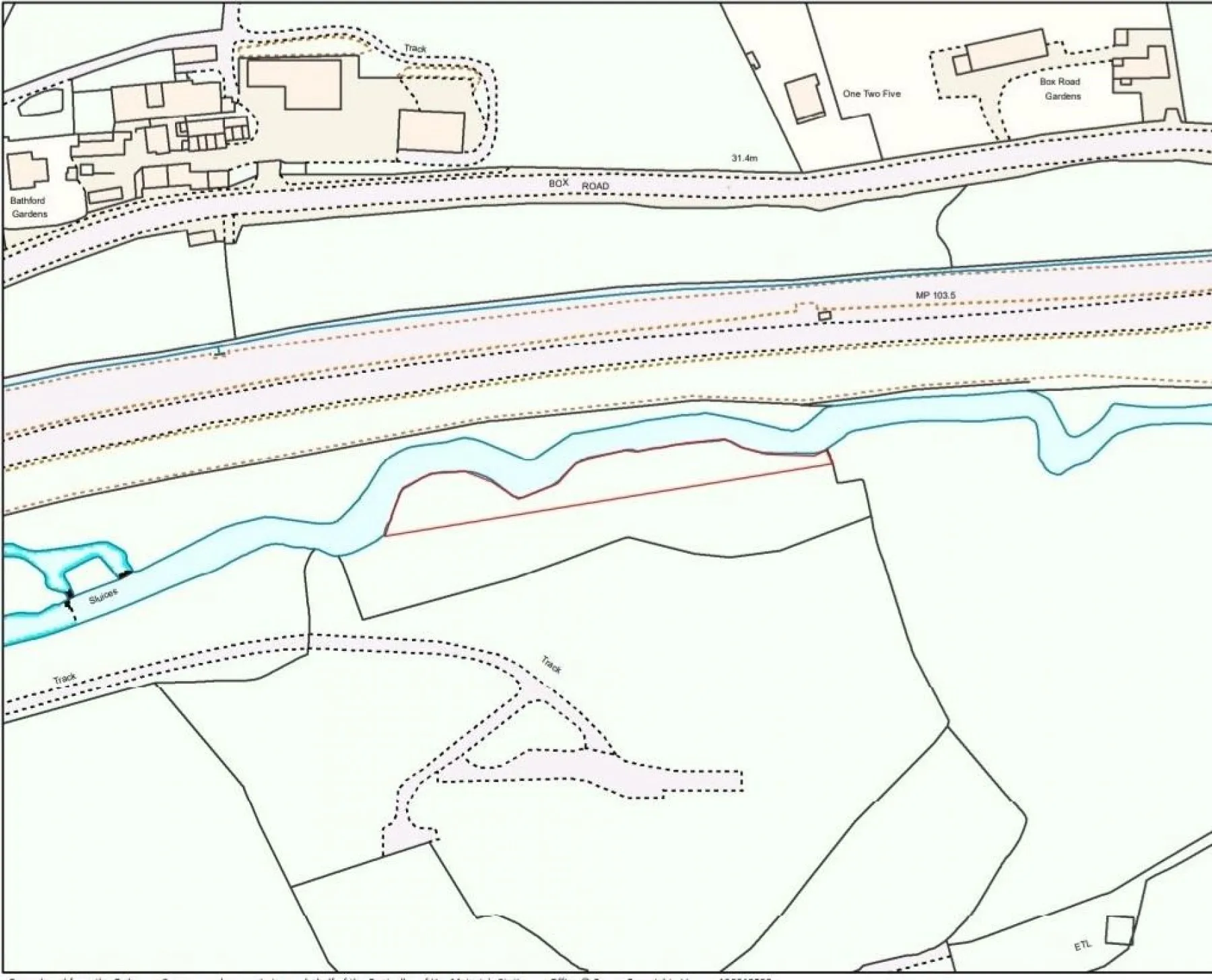 BANKSIDE & FISHING RIGHTS - RIVER BYBROOK, Land - 30759653