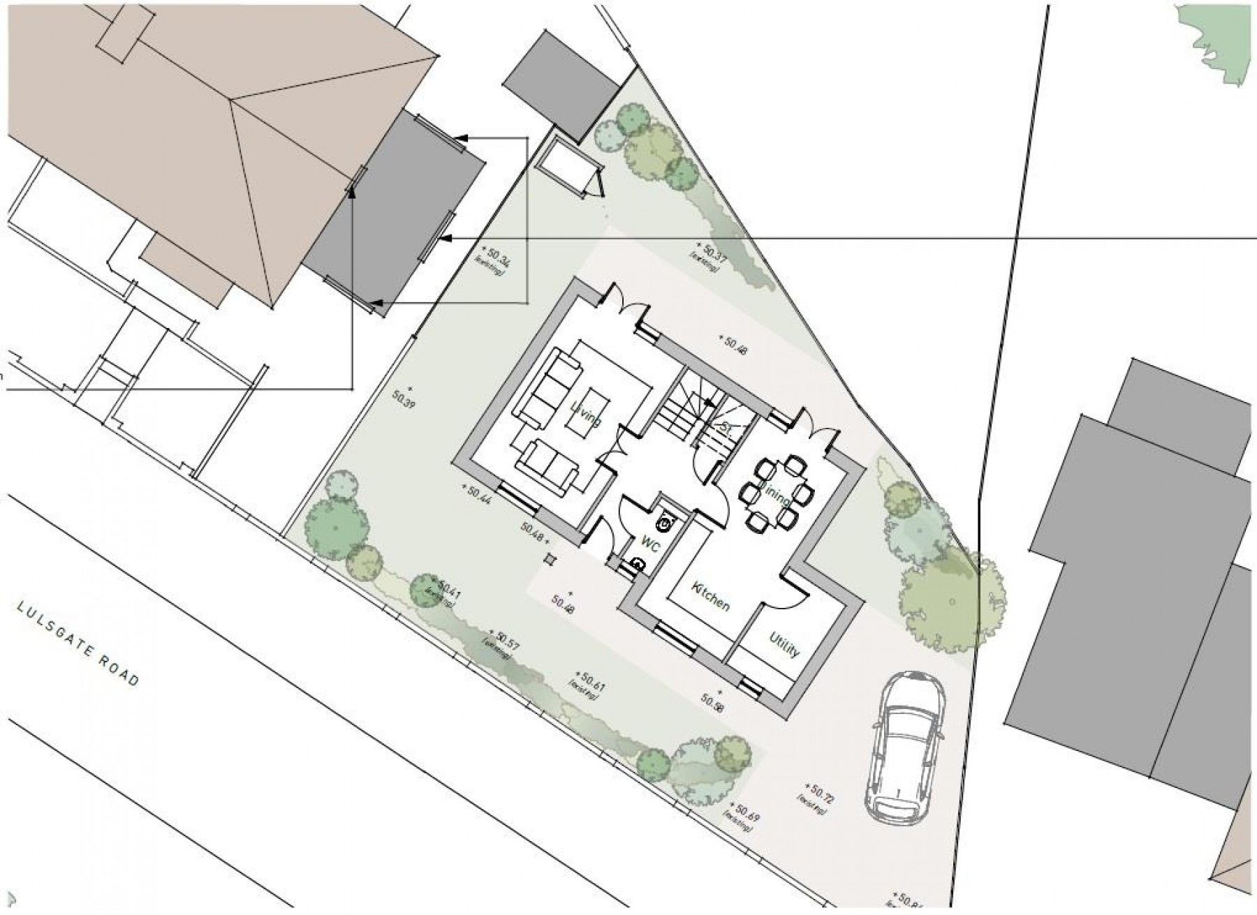 PLANNING GRANTED - 3 BED DETACHED HOUSE, 3 bedroom, Land - Building Plot - 27220570
