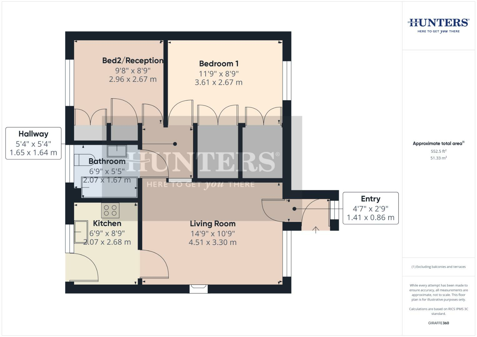 2 bed Ground Flat