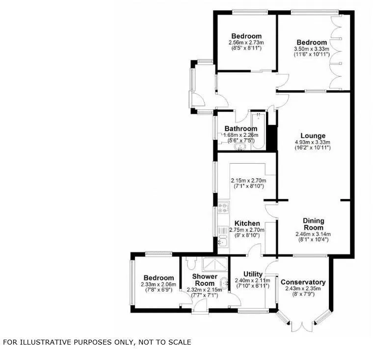 3 bed Semi-Detached Bungalow