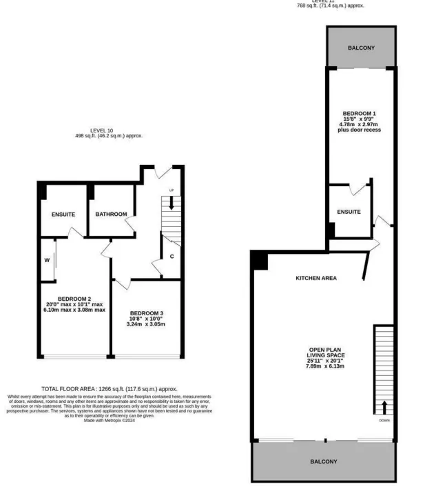 3 bed Penthouse