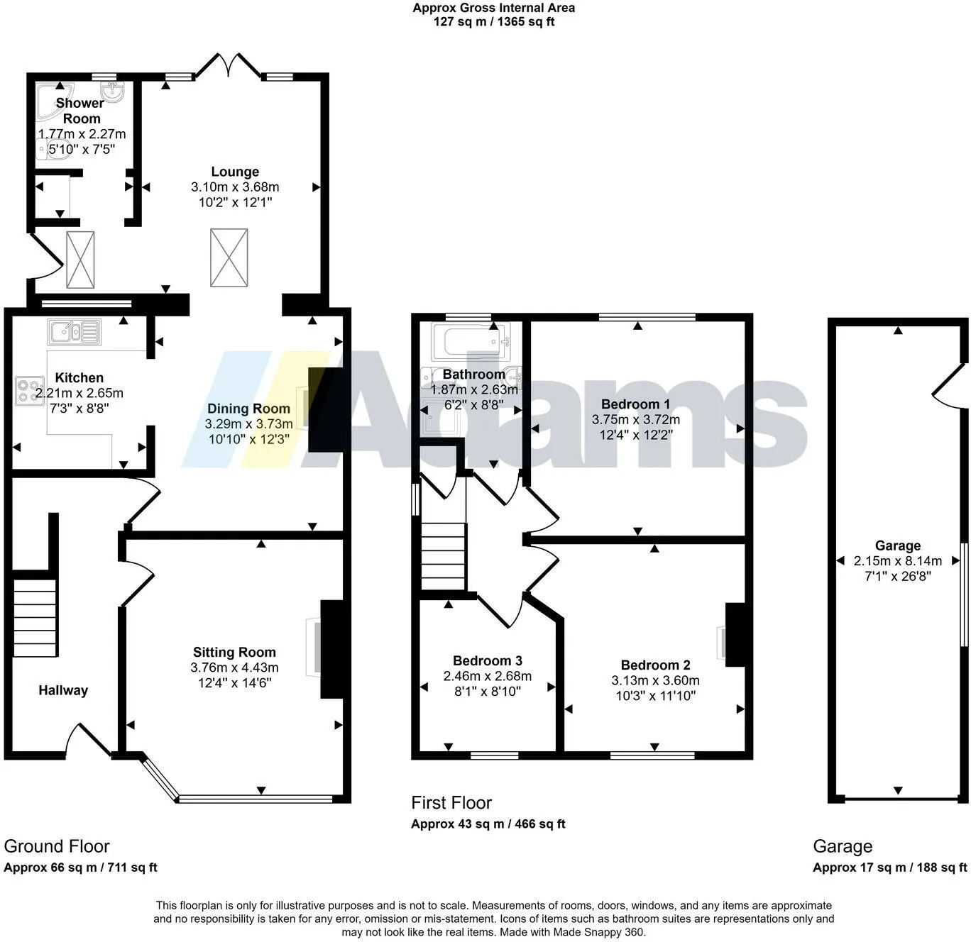 3 bed House
