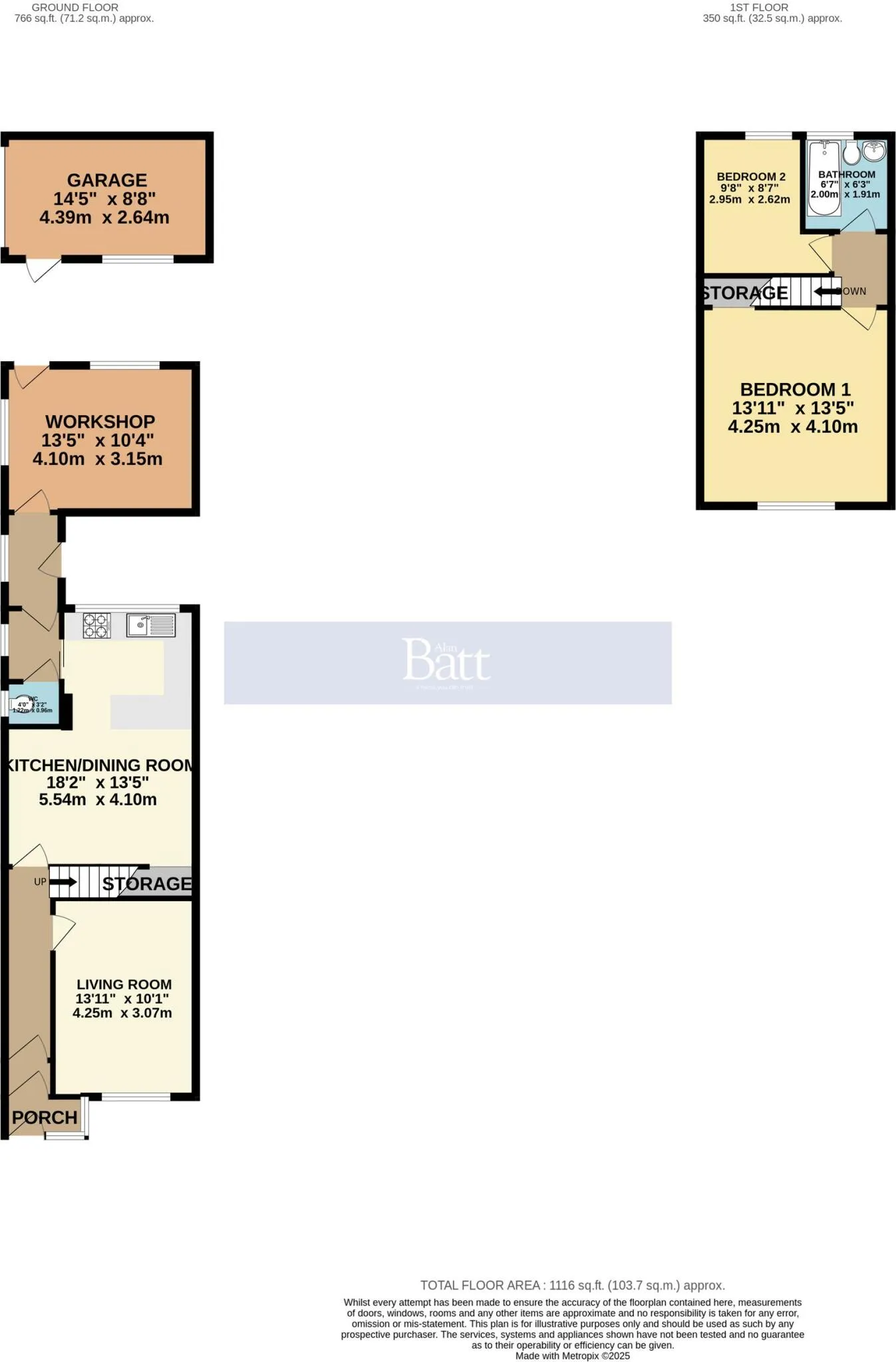 2 bed End of Terrace