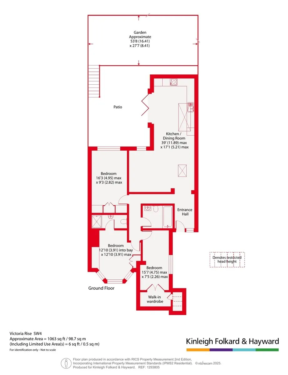 3 bed Ground Flat