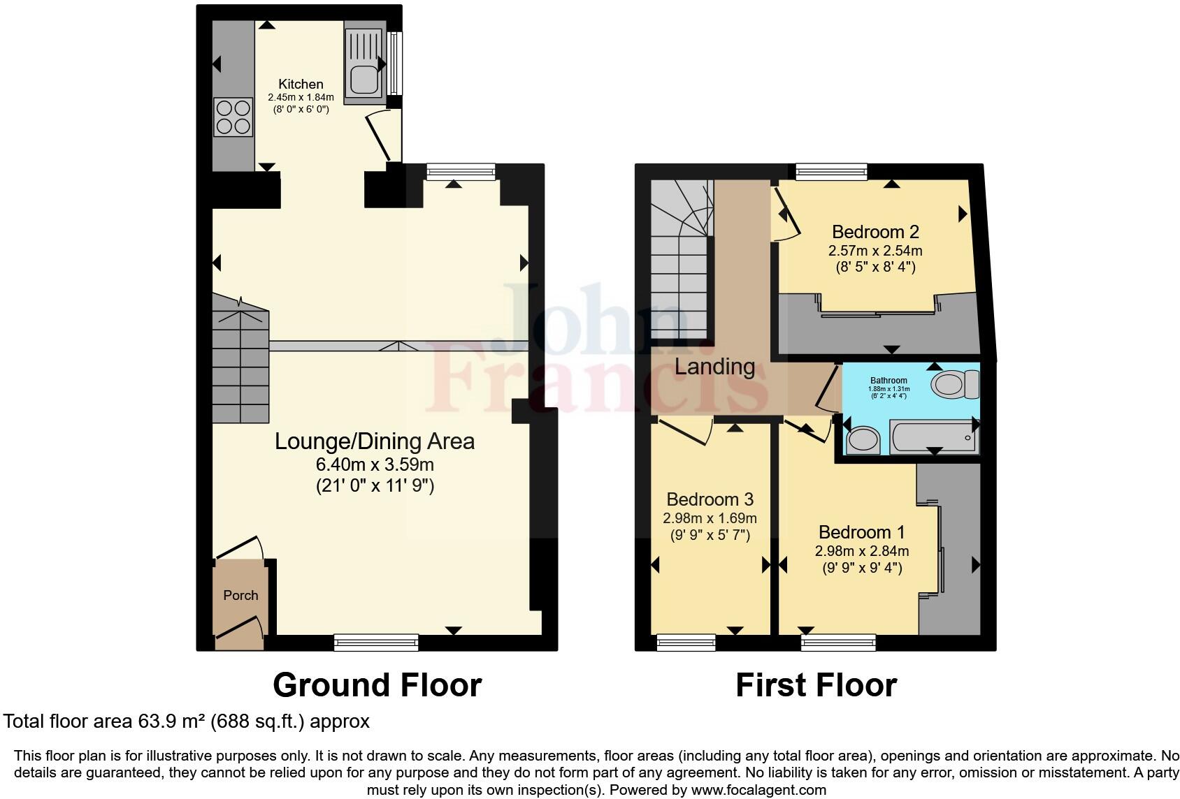 3 bed End of Terrace